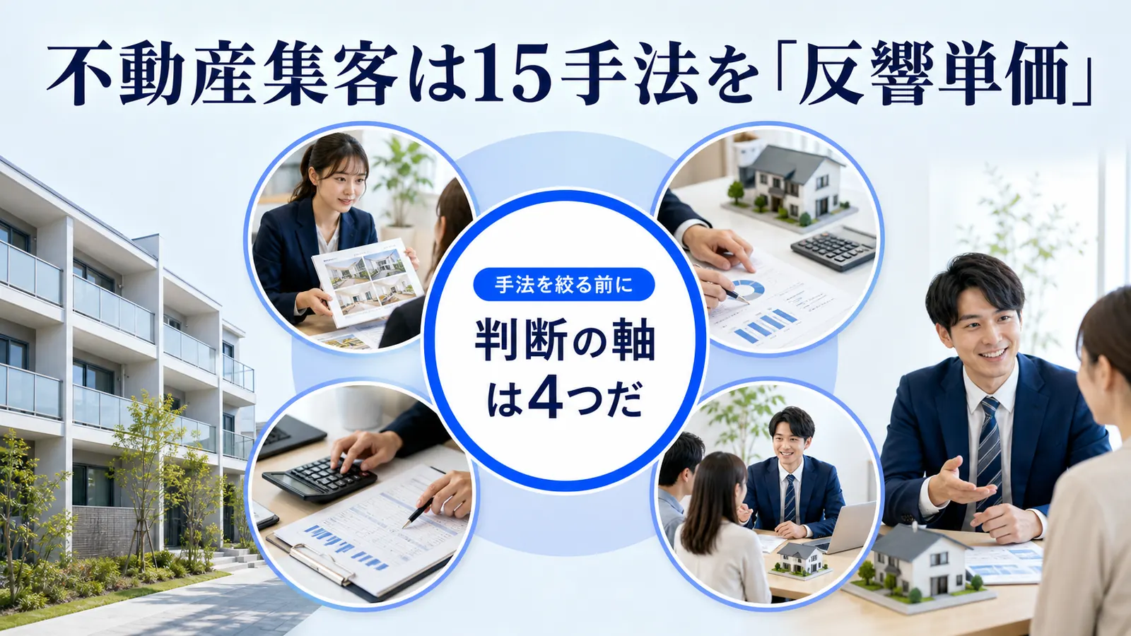 不動産集客は15手法を「反響単価」