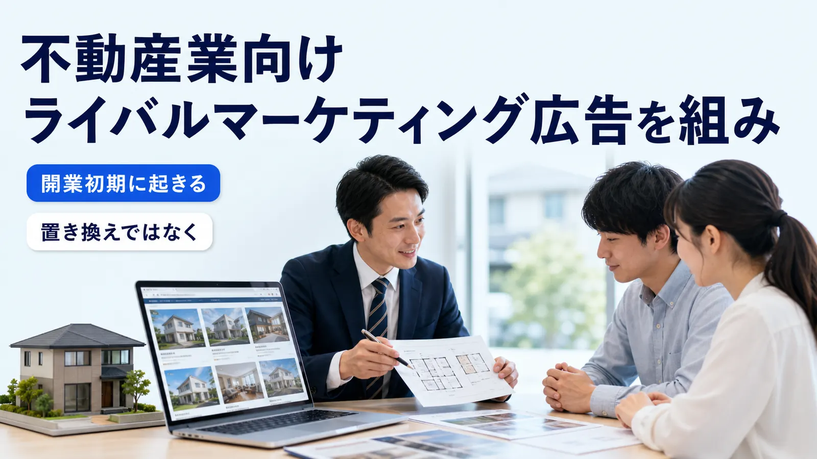 不動産業向けライバルマーケティング広告を組み