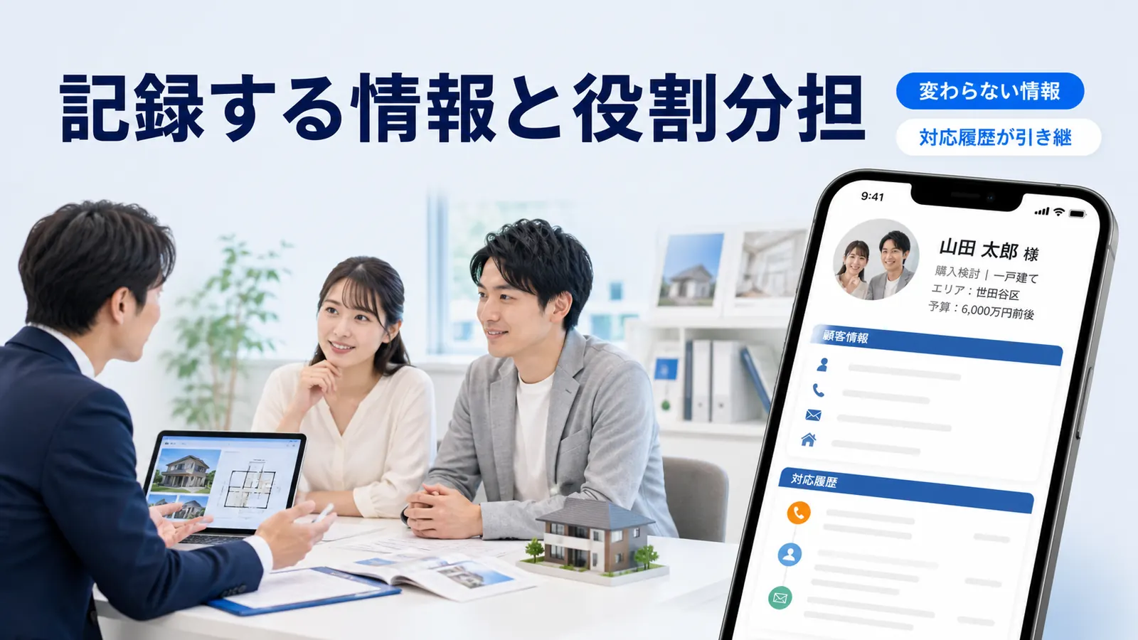 記録する情報と役割分担