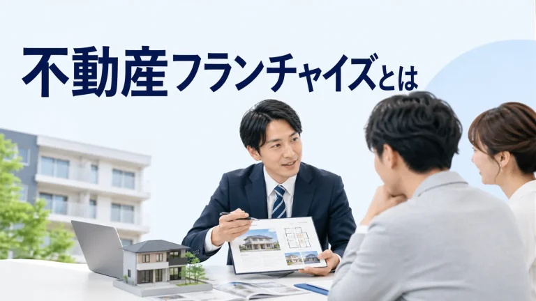 不動産フランチャイズとはを内容別のオリジナル構図で整理した解説画像