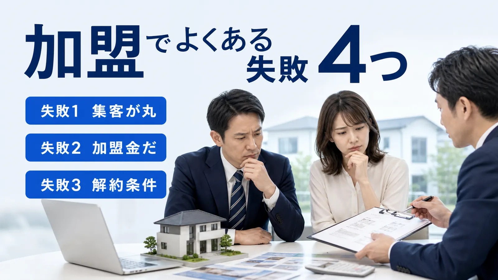 加盟でよくある失敗4つ