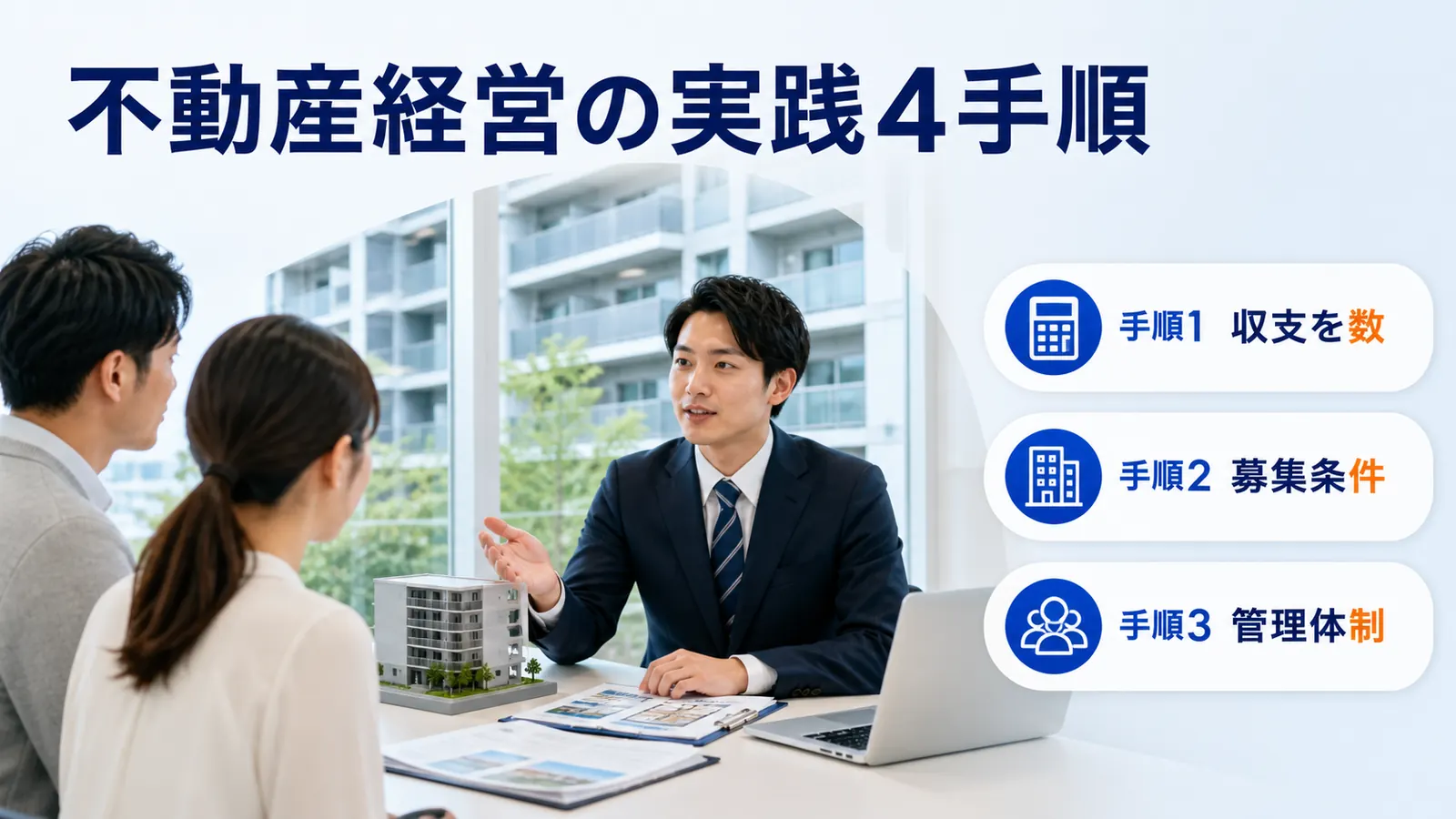 不動産経営の実践4手順
