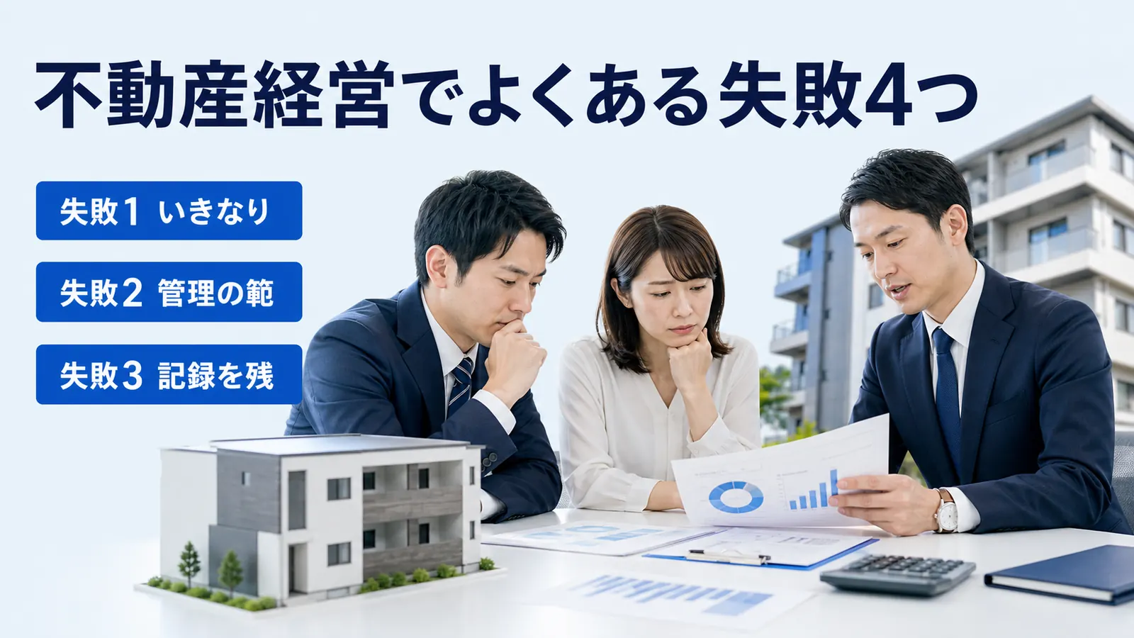 不動産経営でよくある失敗4つ