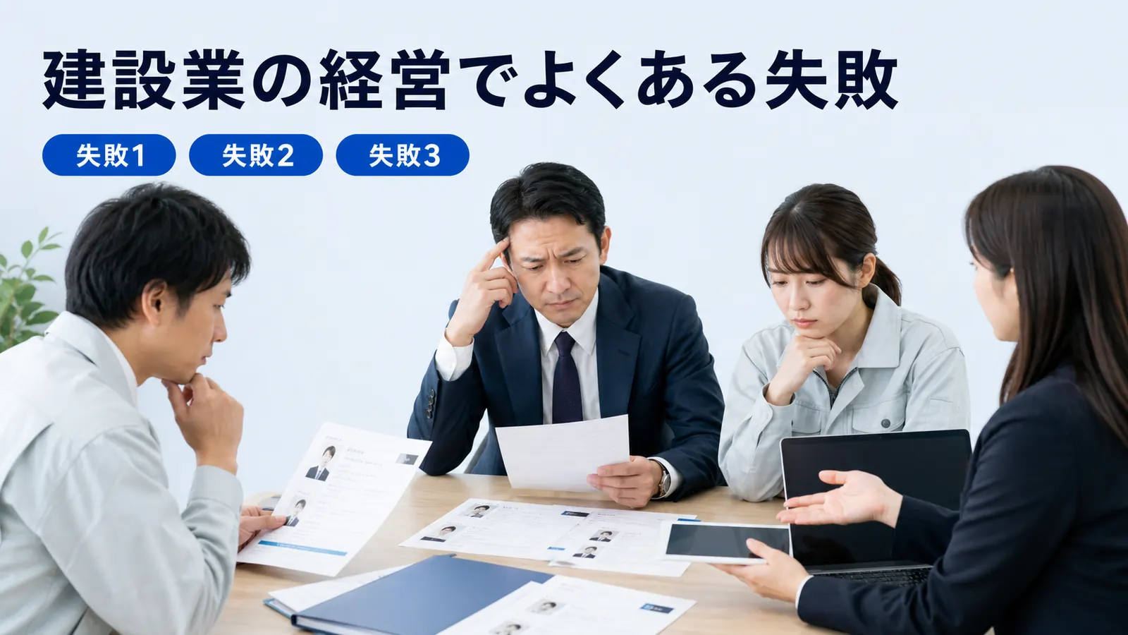 建設業の経営でよくある失敗