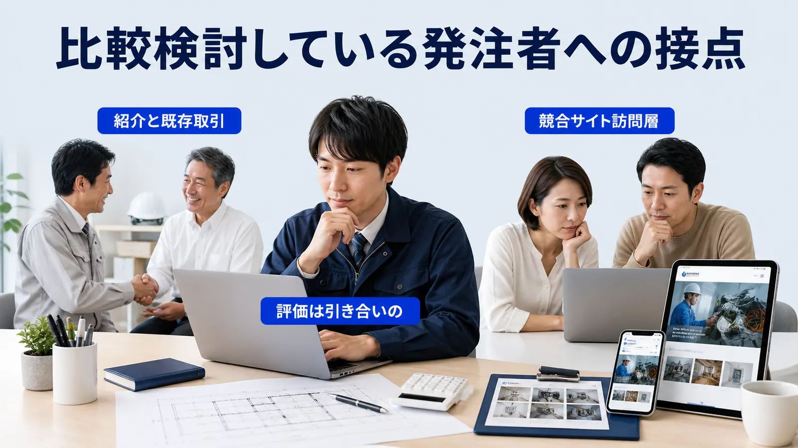 比較検討している発注者への接点