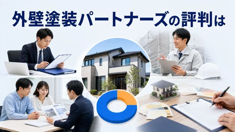 外壁塗装パートナーズの評判はを内容別のオリジナル構図で整理した解説画像