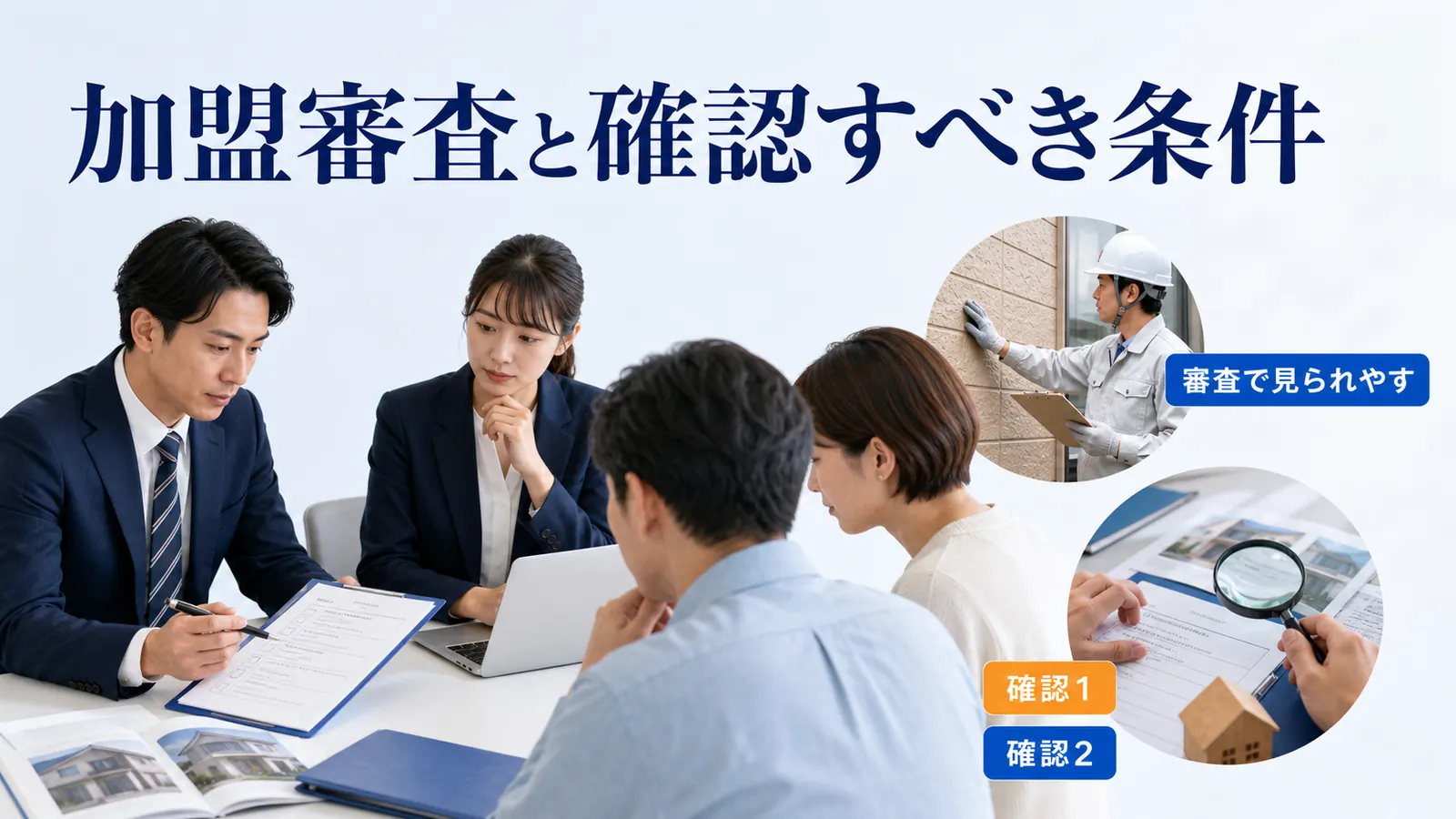 加盟審査と確認すべき条件