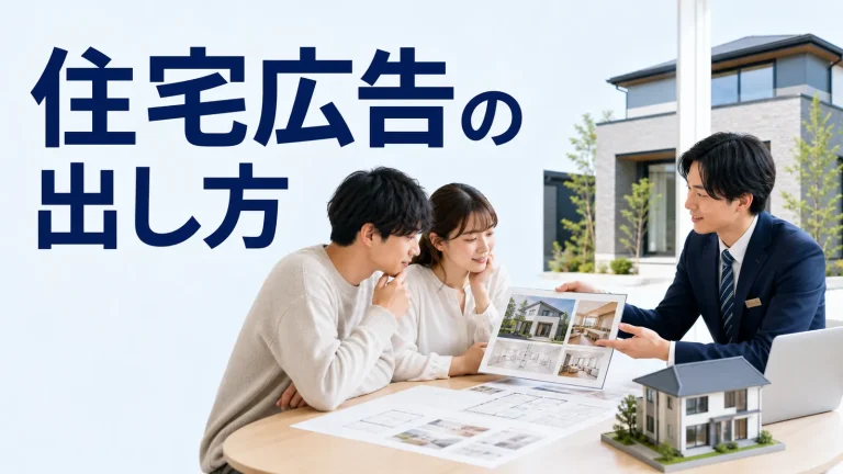 住宅広告の出し方を内容別のオリジナル構図で整理した解説画像