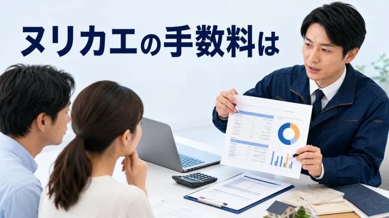ヌリカエの手数料はを内容別のオリジナル構図で整理した解説画像