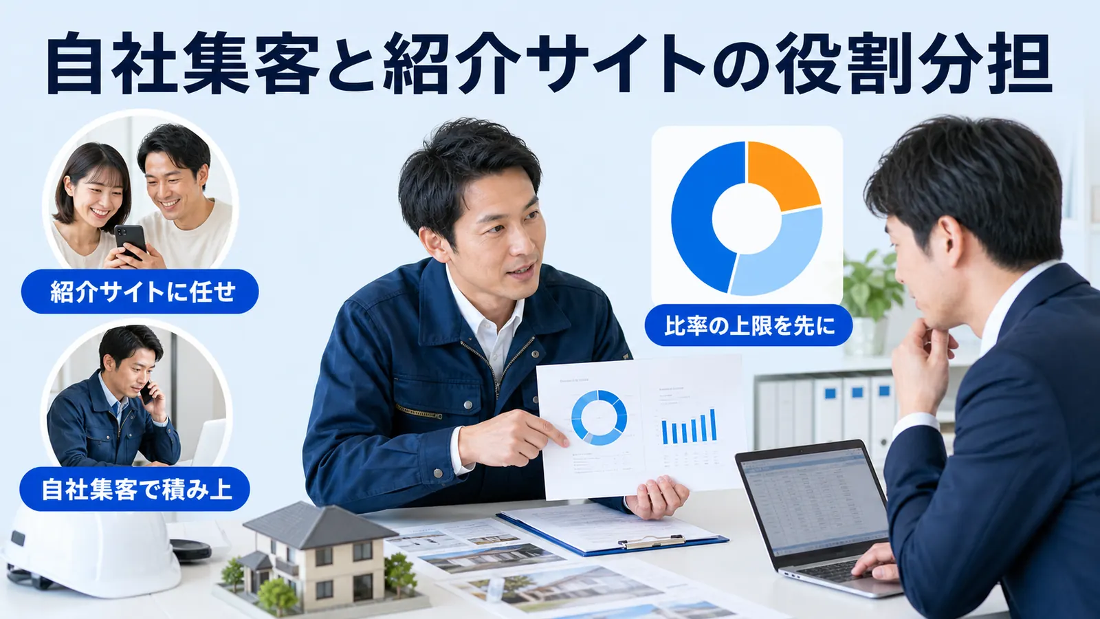 自社集客と紹介サイトの役割分担