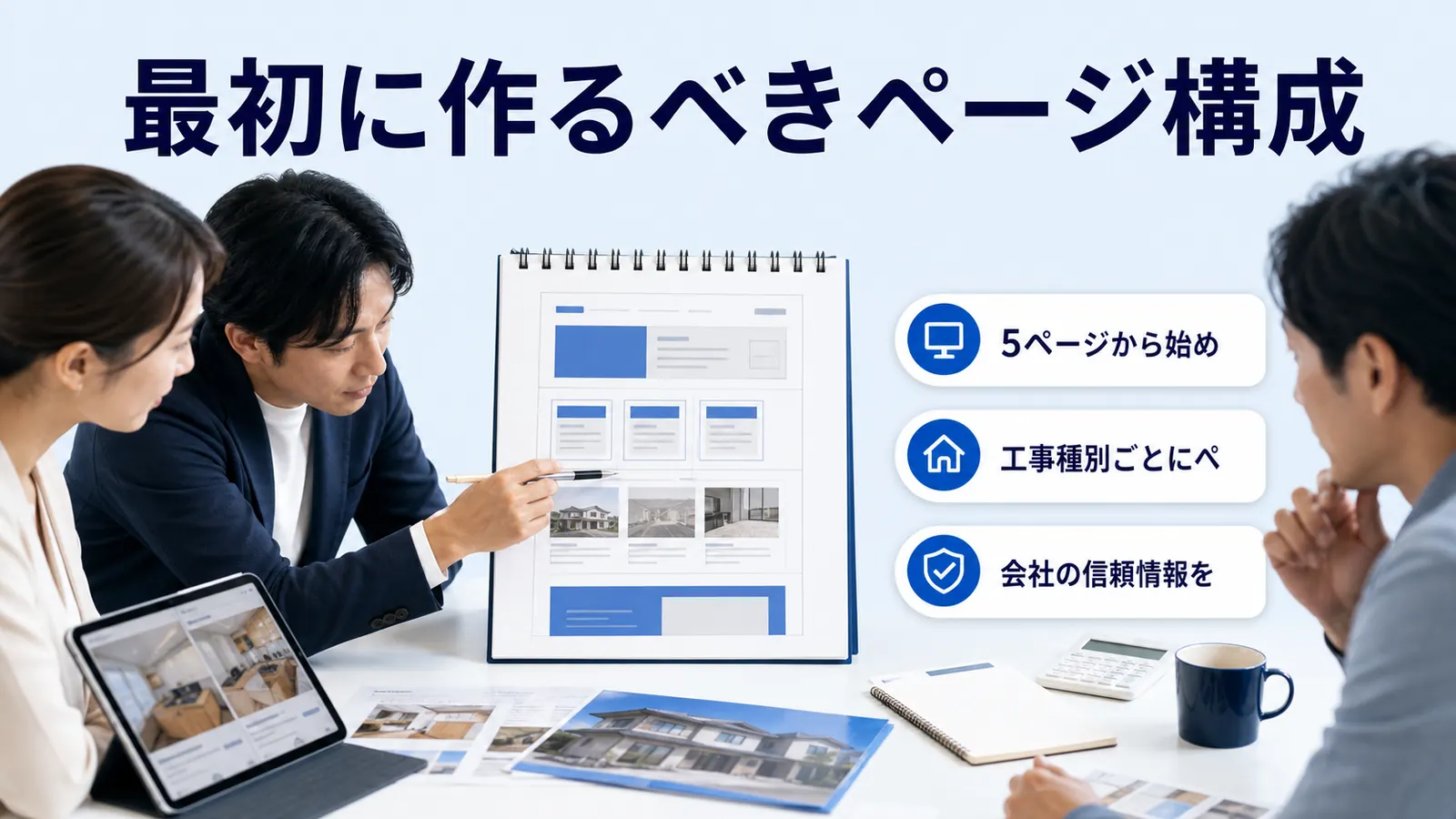 最初に作るべきページ構成