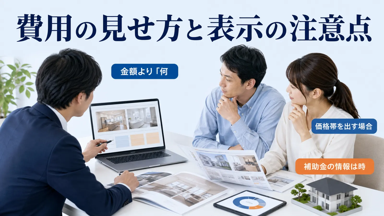 費用の見せ方と表示の注意点