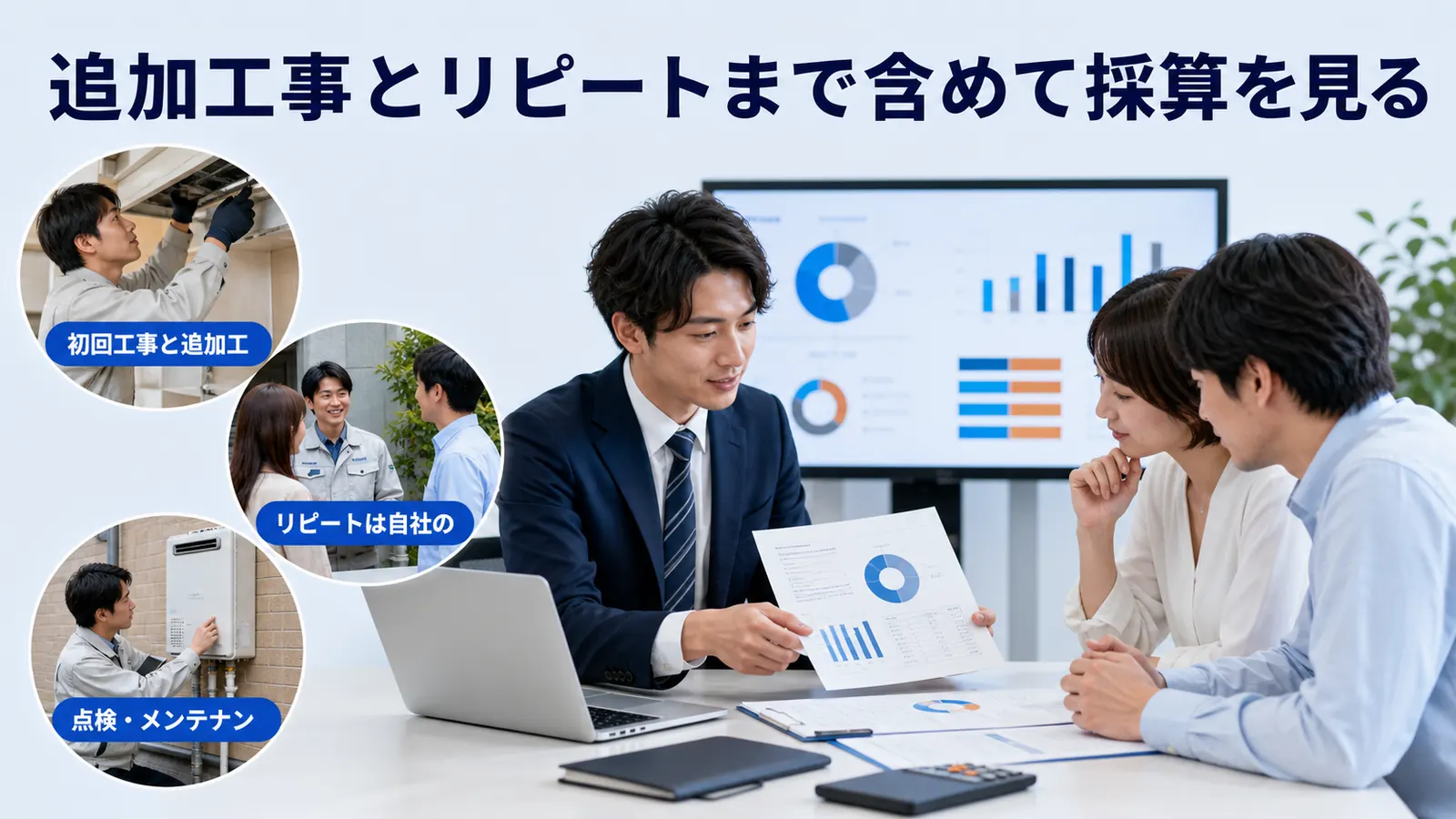 追加工事とリピートまで含めて採算を見る