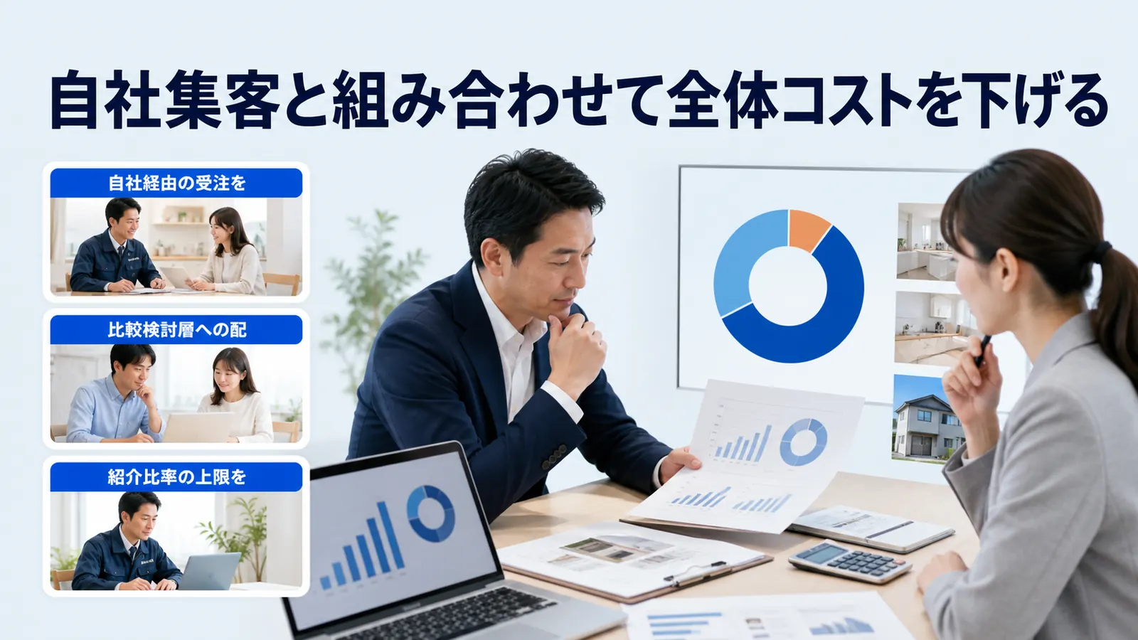 自社集客と組み合わせて全体コストを下げる
