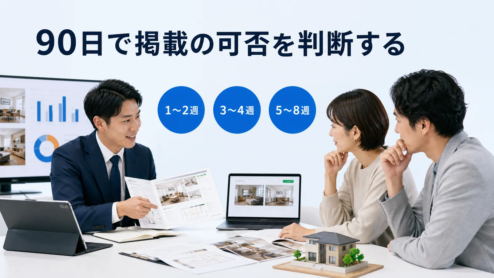 90日で掲載の可否を判断する