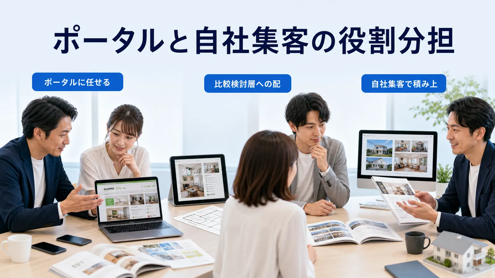 ポータルと自社集客の役割分担