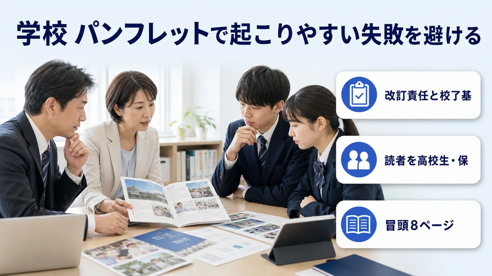 学校 パンフレットで起こりやすい失敗を避ける