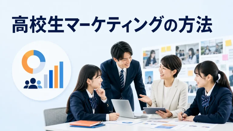 高校生マーケティングの方法を内容別のオリジナル構図で整理した解説画像