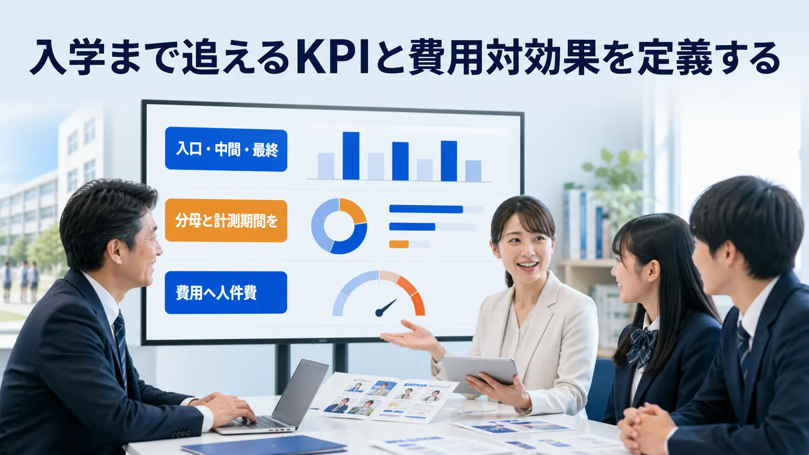 入学まで追えるKPIと費用対効果を定義する