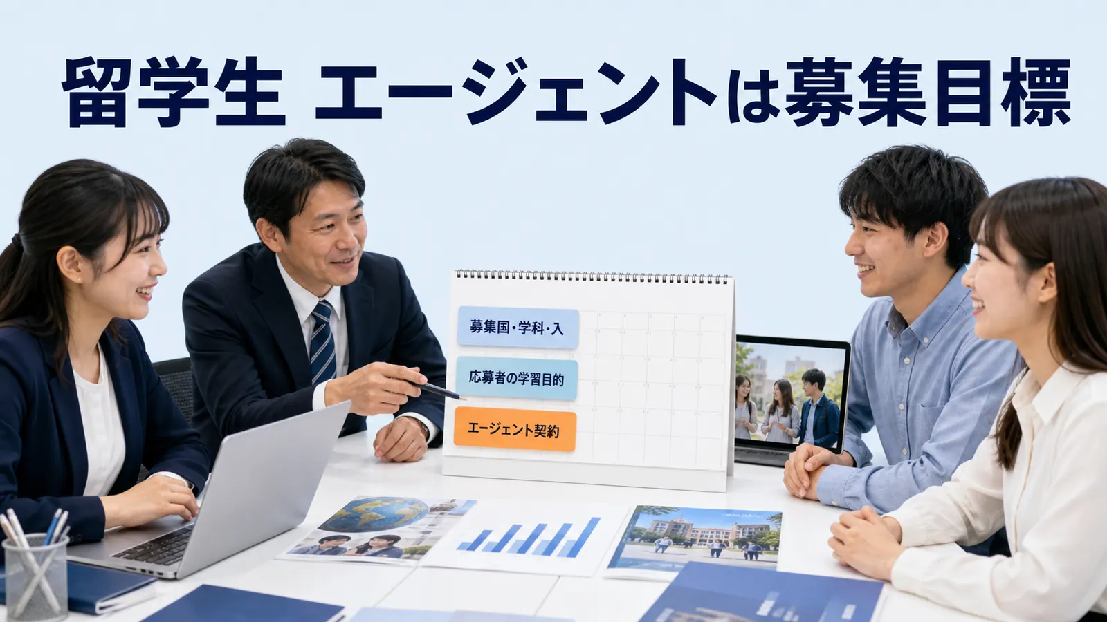 留学生 エージェントは募集目標