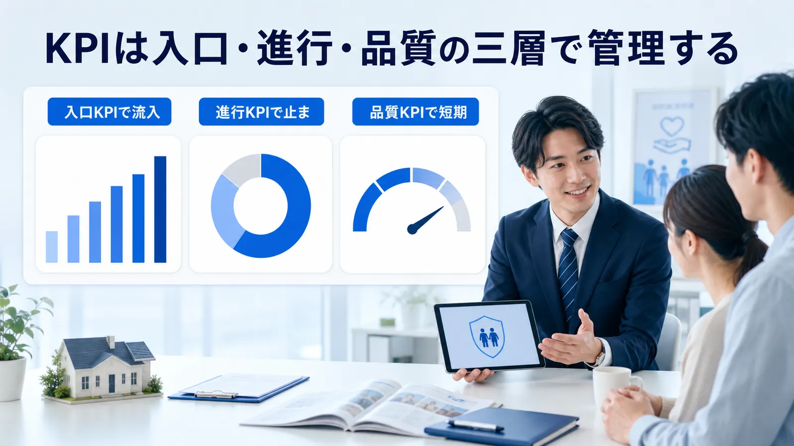 KPIは入口・進行・品質の三層で管理する