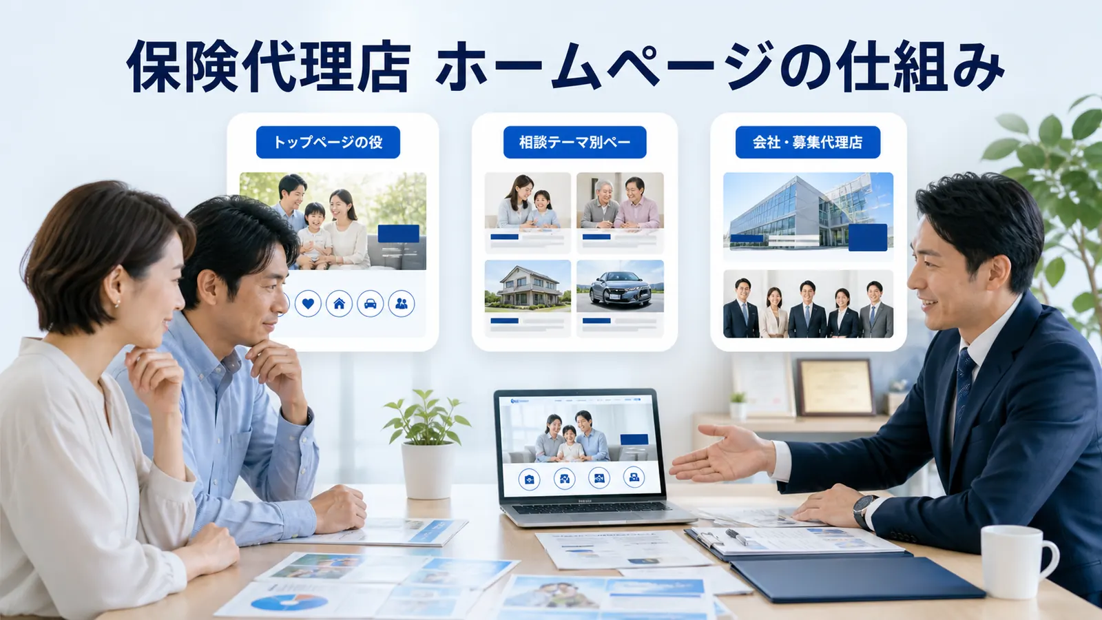 保険代理店 ホームページの仕組み