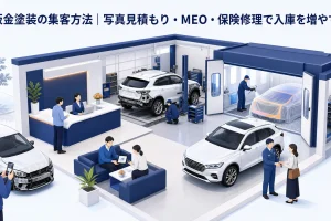 板金塗装の集客方法|写真見積もり・MEO・保険修理で入庫を増やす