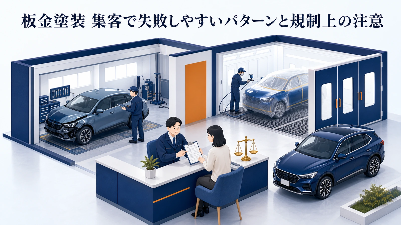 板金塗装 集客で失敗しやすいパターンと規制上の注意