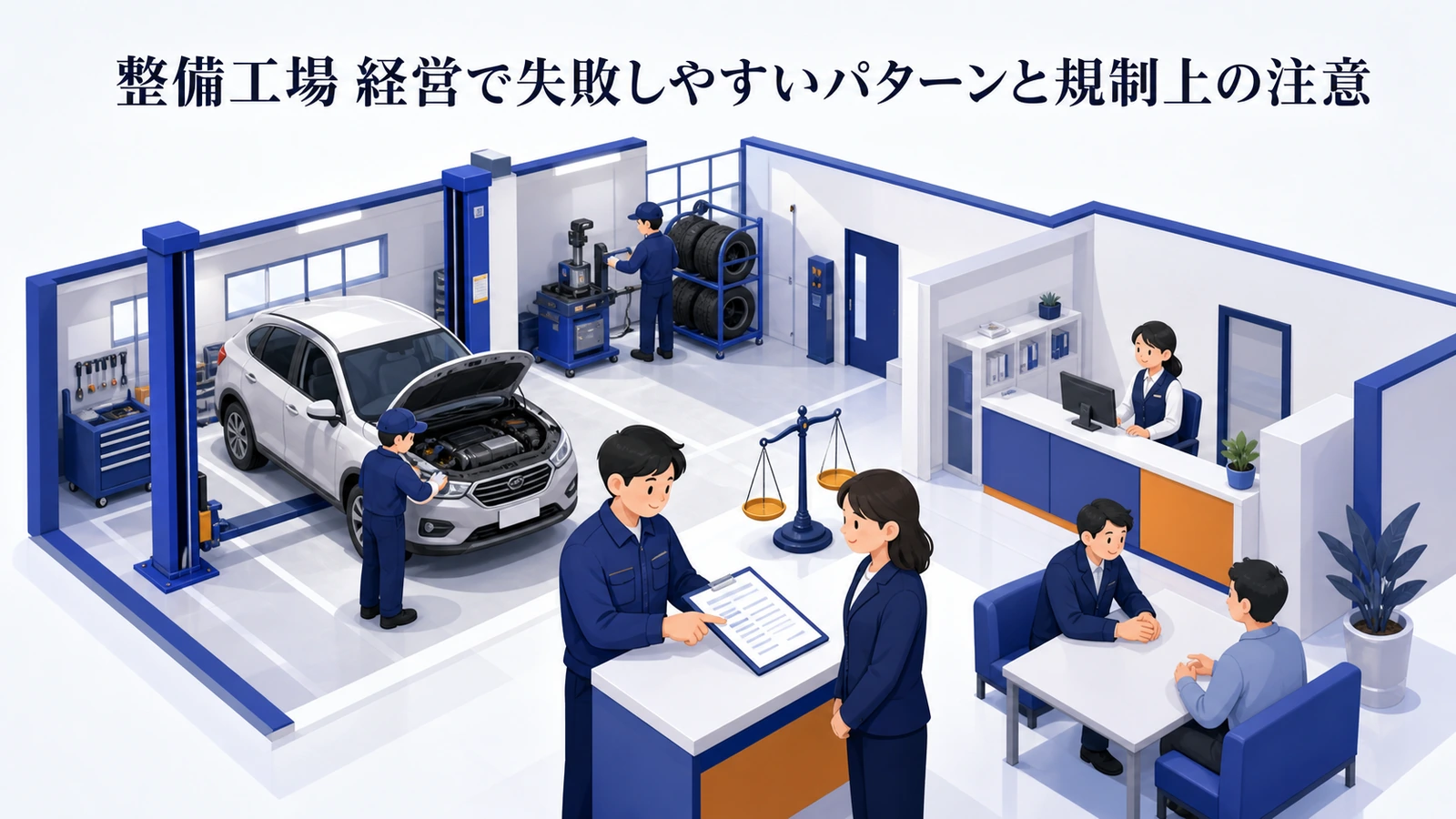 整備工場 経営で失敗しやすいパターンと規制上の注意