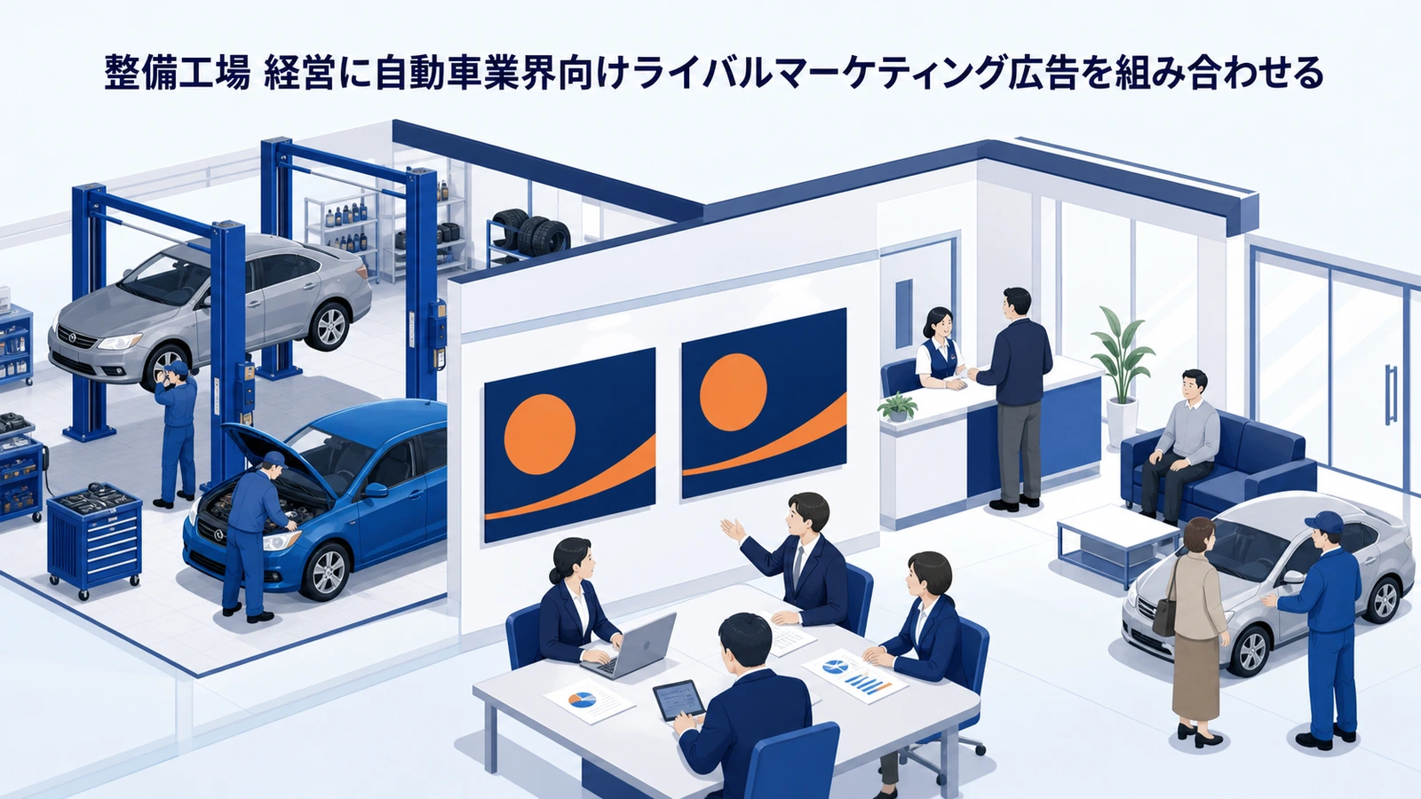 整備工場 経営に自動車業界向けライバルマーケティング広告を組み合わせる