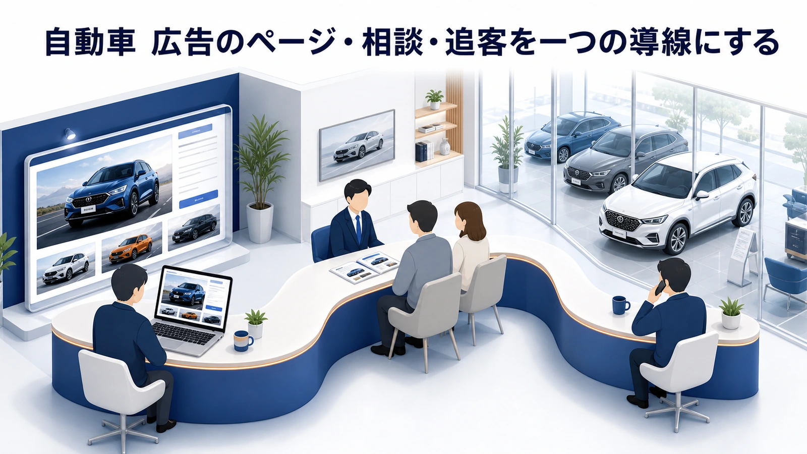 自動車 広告のページ・相談・追客を一つの導線にする