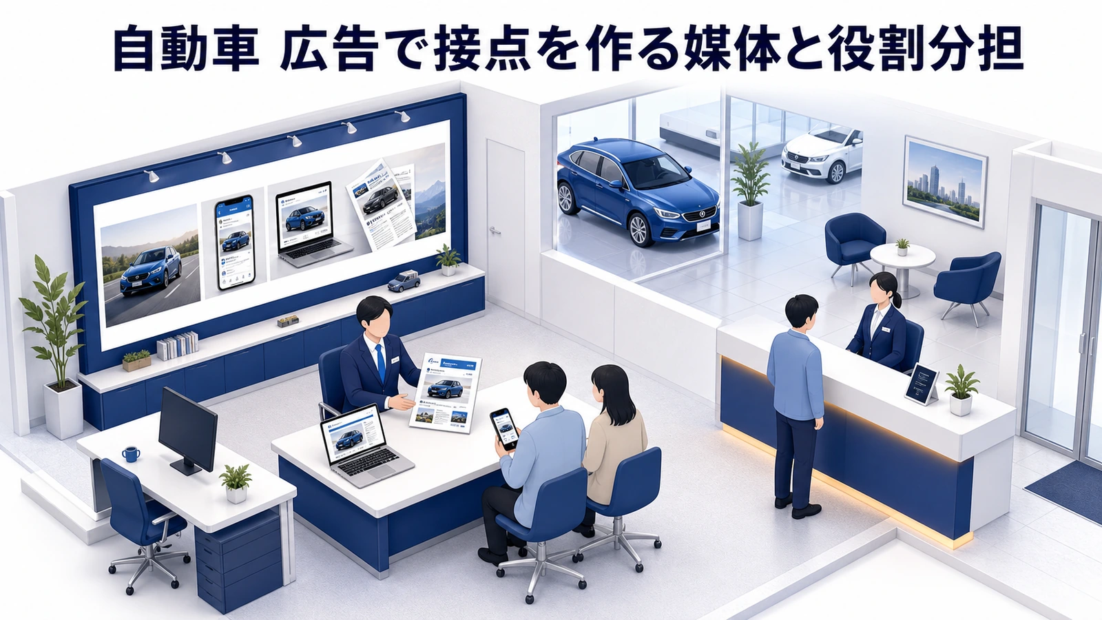 自動車 広告で接点を作る媒体と役割分担