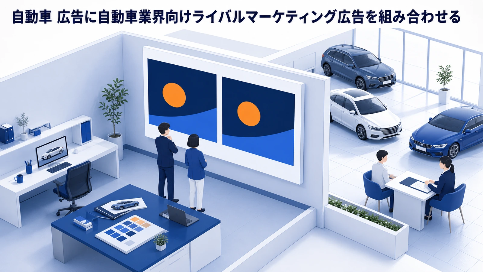自動車 広告に自動車業界向けライバルマーケティング広告を組み合わせる