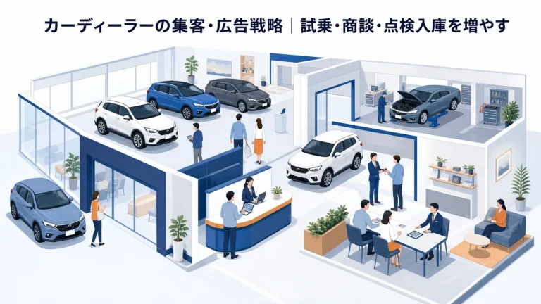 カーディーラーの集客・広告戦略|試乗・商談・点検入庫を増やす