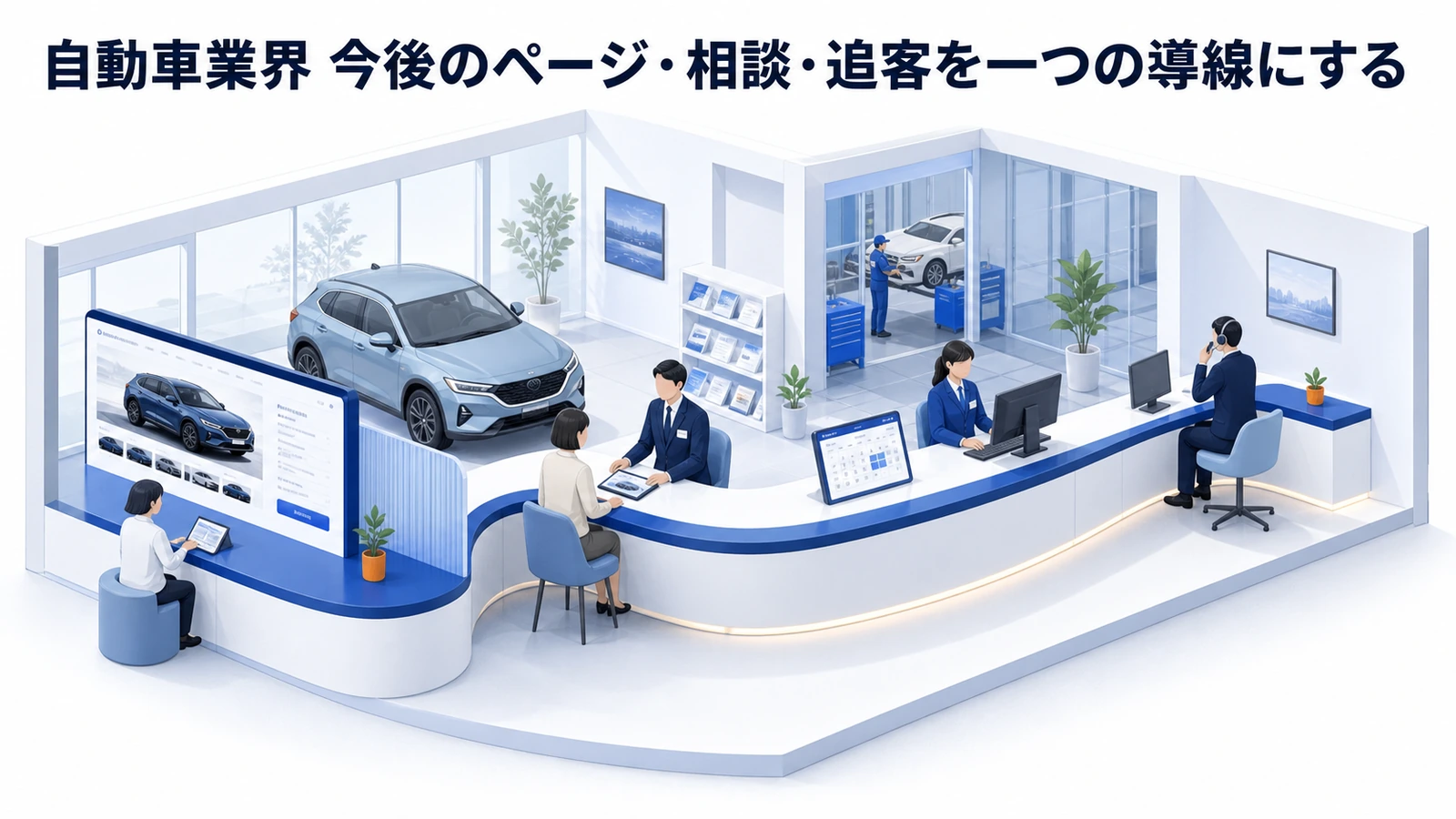 自動車業界 今後のページ・相談・追客を一つの導線にする