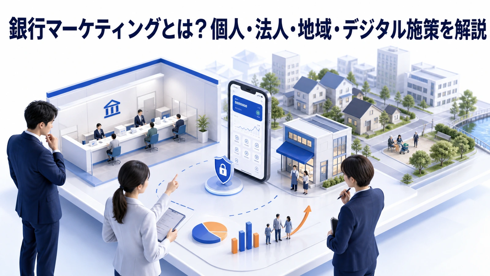 銀行マーケティングとは？個人・法人・地域・デジタル施策を解説