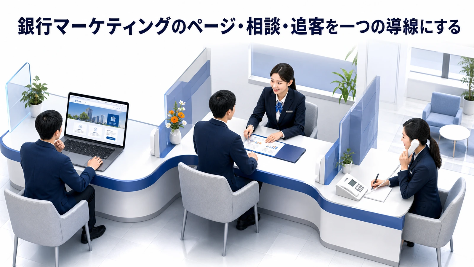 銀行マーケティングのページ・相談・追客を一つの導線にする