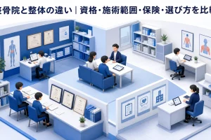 整骨院と整体の違い|資格・施術範囲・保険・選び方を比較