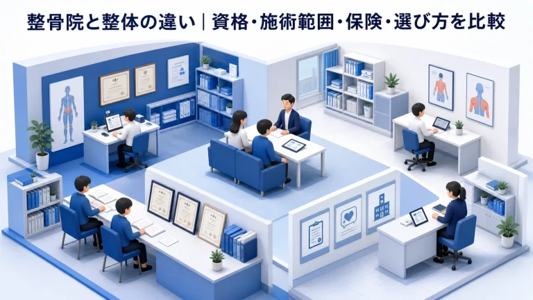 整骨院と整体の違い｜資格・施術範囲・保険・選び方を比較