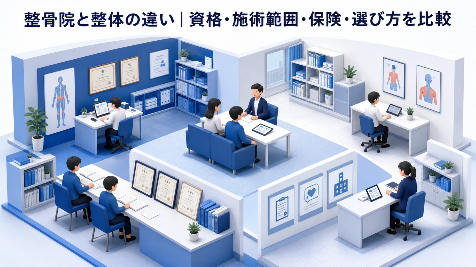 整骨院と整体の違い｜資格・施術範囲・保険・選び方を比較