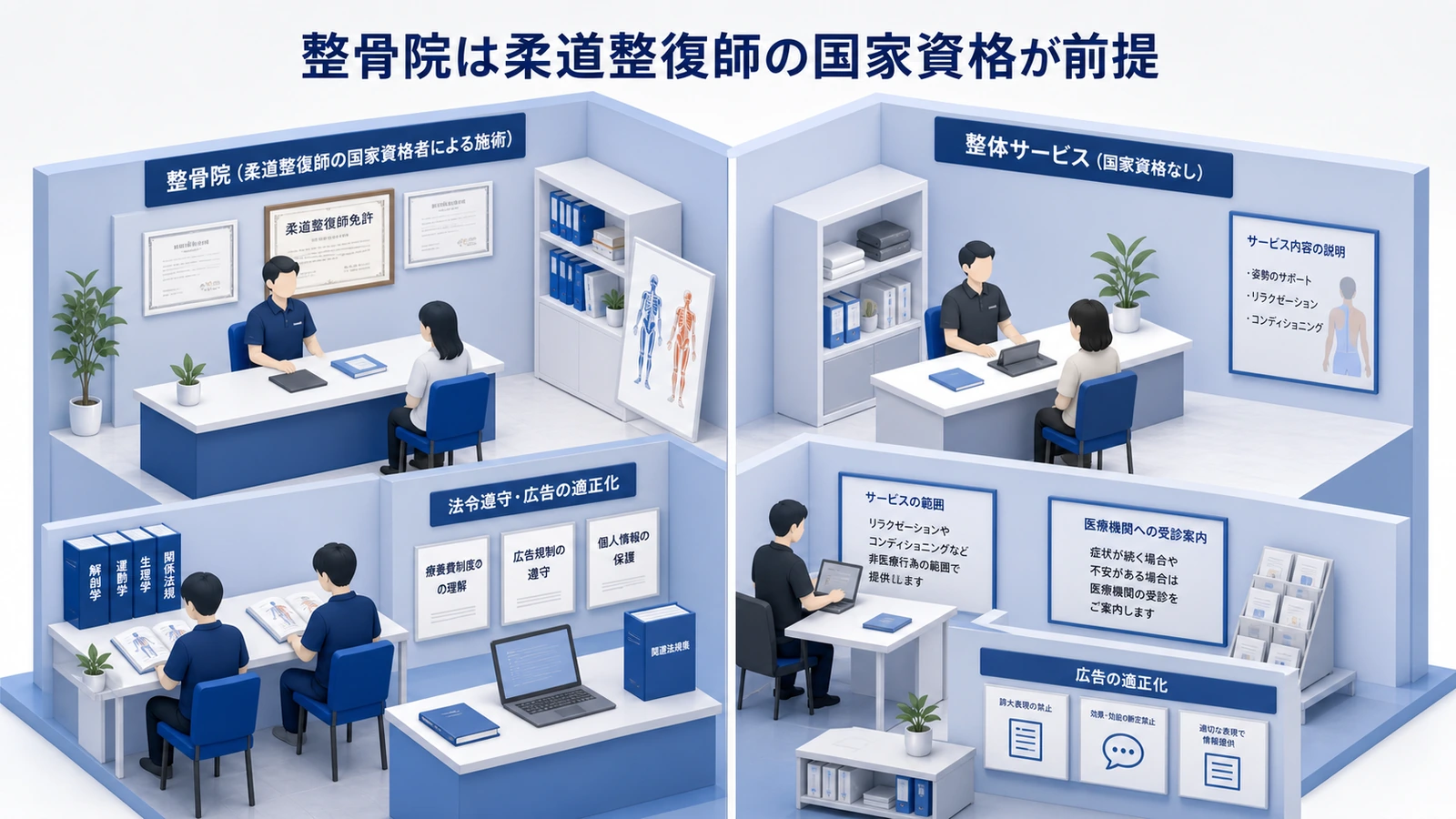 整骨院は柔道整復師の国家資格が前提