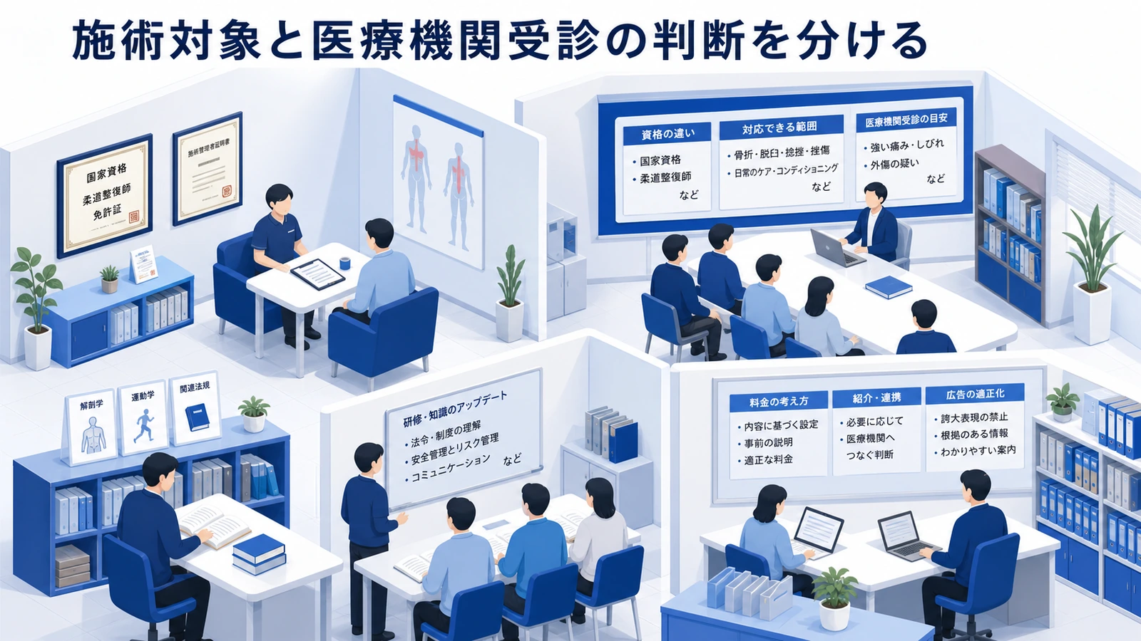 施術対象と医療機関受診の判断を分ける