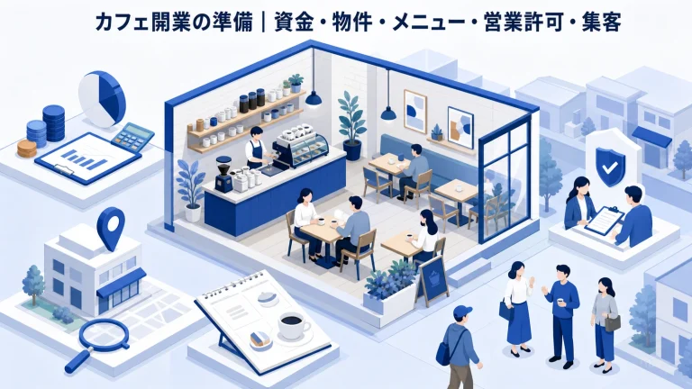 カフェ開業の準備｜資金・物件・メニュー・営業許可・集客