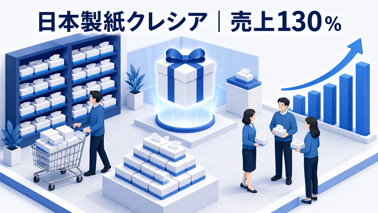 日本製紙クレシアが限定パッケージとレシート応募で複数購入を促した事例イメージ