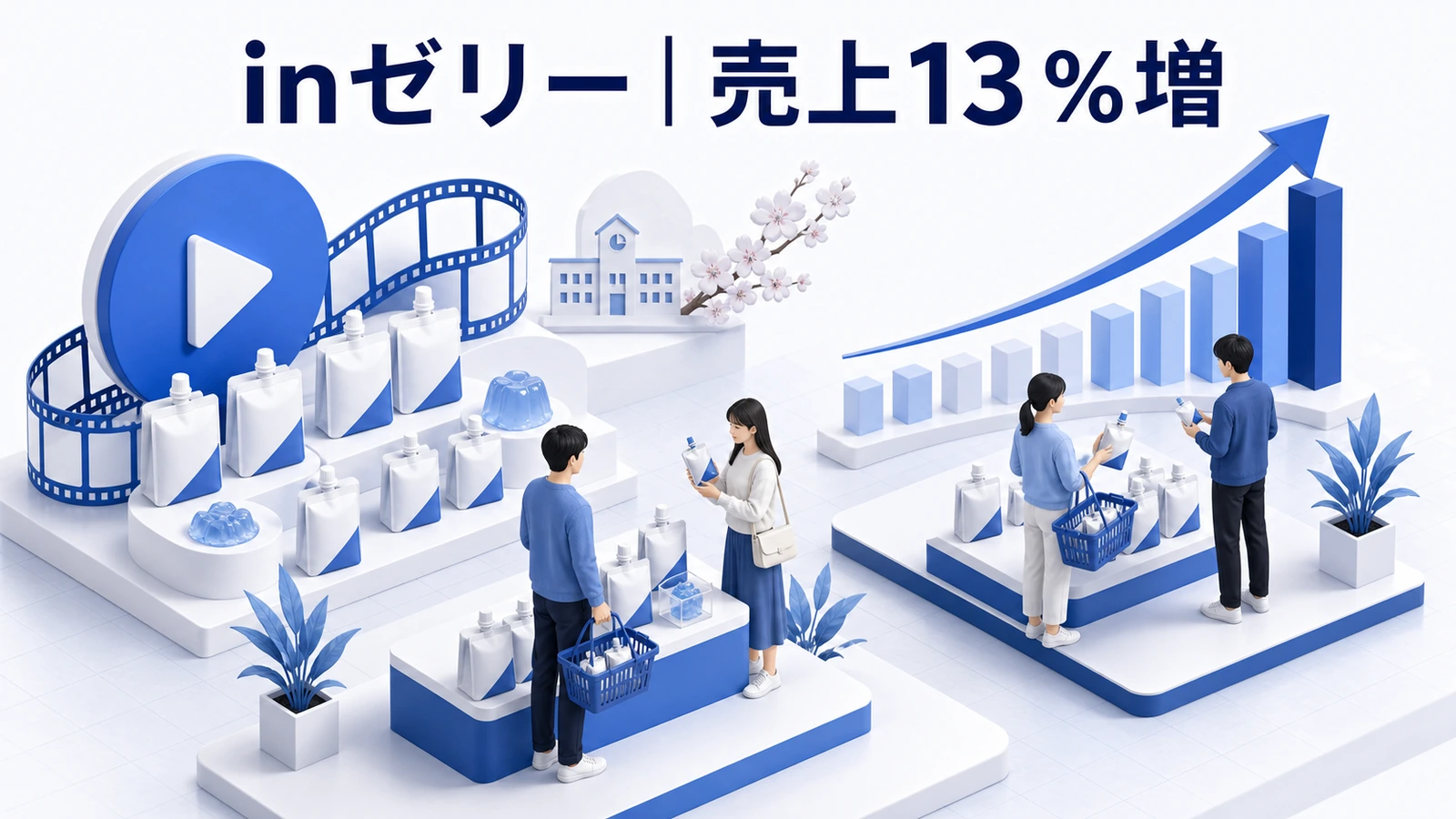 森永製菓inゼリーが動画広告と実店舗データで売上効果を検証した事例イメージ