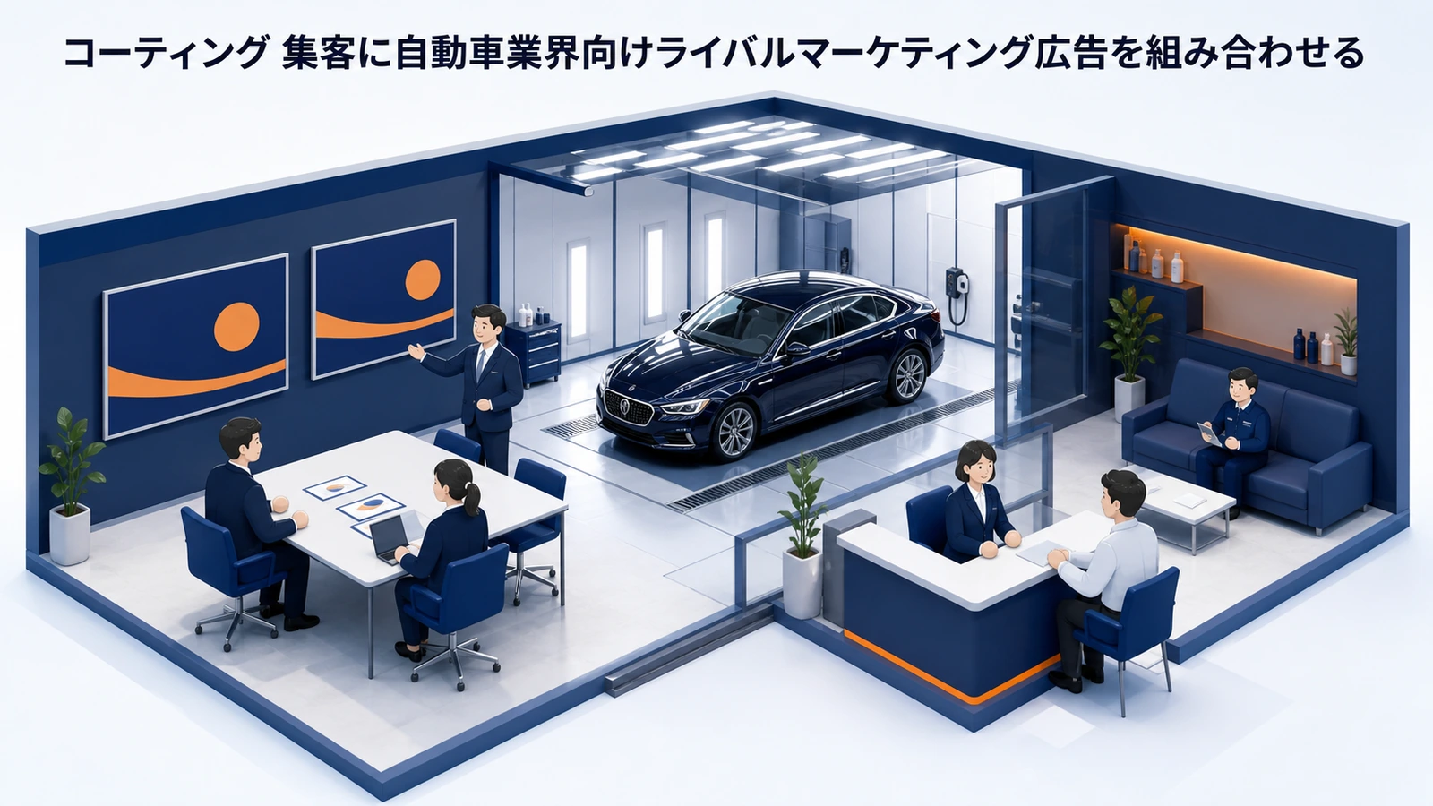 コーティング 集客に自動車業界向けライバルマーケティング広告を組み合わせる