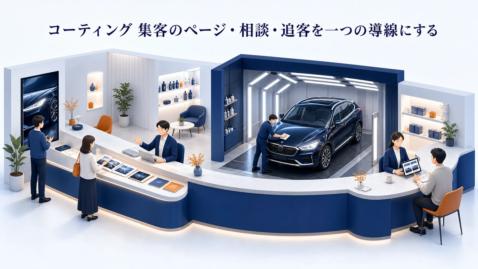 コーティング 集客のページ・相談・追客を一つの導線にする