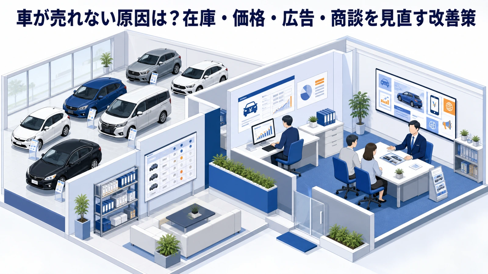 車が売れない原因は？在庫・価格・広告・商談を見直す改善策