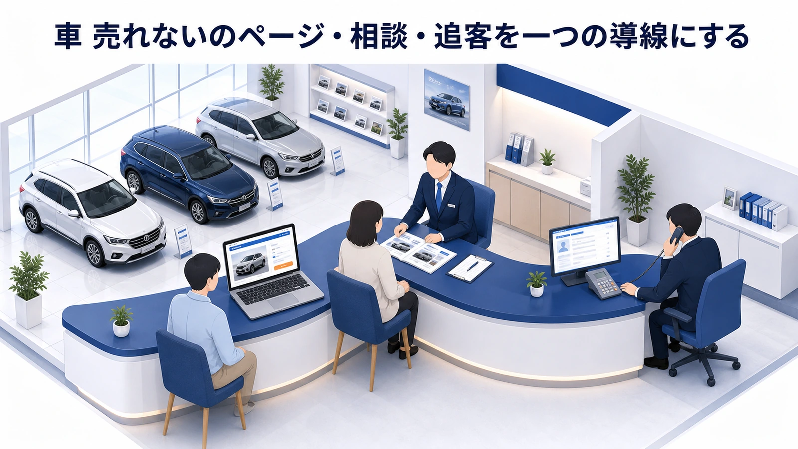 車 売れないのページ・相談・追客を一つの導線にする