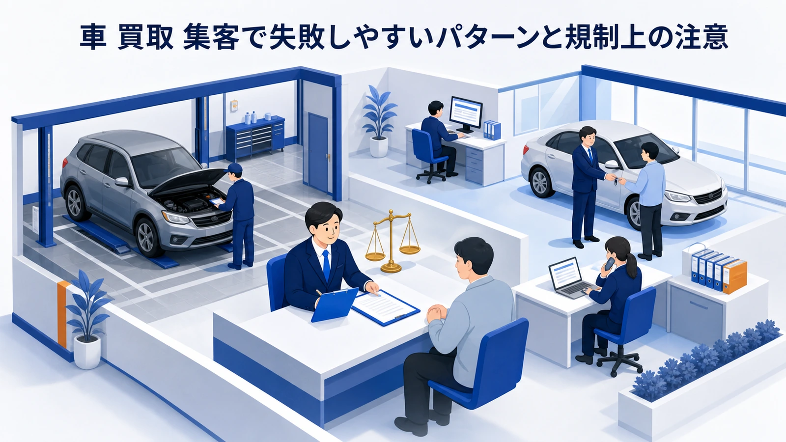 車 買取 集客で失敗しやすいパターンと規制上の注意